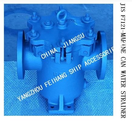 made in china-JIS F7121-MARINE CAN WATER STRAINER，Flange Cast Iron Cylindrical Sea Water Filter