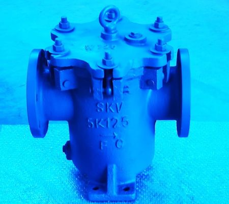 MAIN ENGINE SEA WATER PUMP INLET STRAIGHT-THROUGH CYLINDRICAL SEA WATER FILTER JIS F7121-5K-125 S-TYPE-8