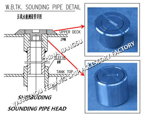 Stainless Steel 316L Sounding Injection Head  For Marine Fresh Water Tank Model: A50 CB/T3778-1999