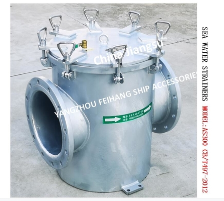 Single Water Filter，SEA WATER STRAINERS MODEL:AS300 CB/T497-2012