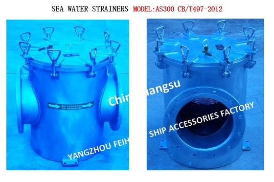 Single Water Filter，SEA WATER STRAINERS MODEL:AS300 CB/T497-2012