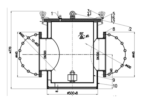 Marine Sea Water Filter, Marine Suction Coarse Water Filter AS300 CB/T497-2012 Production Process Diagram