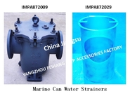 IMPA872009 Through Flange Cast Iron Cylindrical Sea Water Filter For Marine Submarine Door Straight- JIS F7121-5k-150