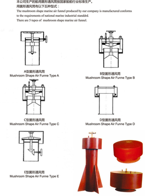 B500 CB∕T 4444-2017 For Marine External Opening And Closing Fungus-Shaped Ventilating Cap