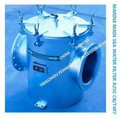 Carbon Steel Galvanized Seawater Filter For Main Machine Seawater Pump Imported MODEL-A250 CB/T497-94