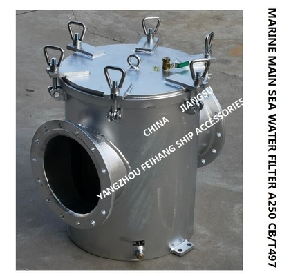 Carbon Steel Galvanized Seawater Filter For Main Machine Seawater Pump Imported MODEL-A250 CB/T497-94