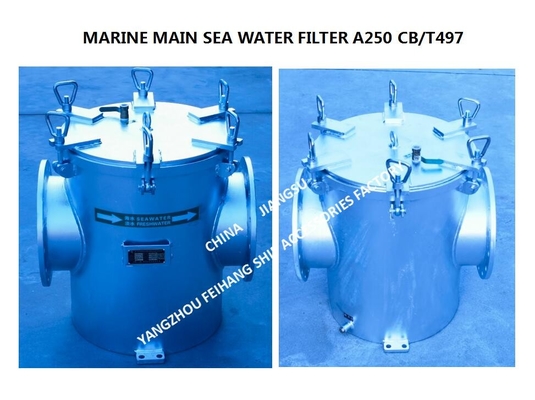 Carbon Steel Galvanized Seawater Filter For Main Machine Seawater Pump Imported MODEL-A250 CB/T497-94