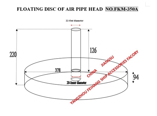 Marine FKM type breathable cap float, ventilation head float, exhaust head float, air pipe head floating disc Basic para