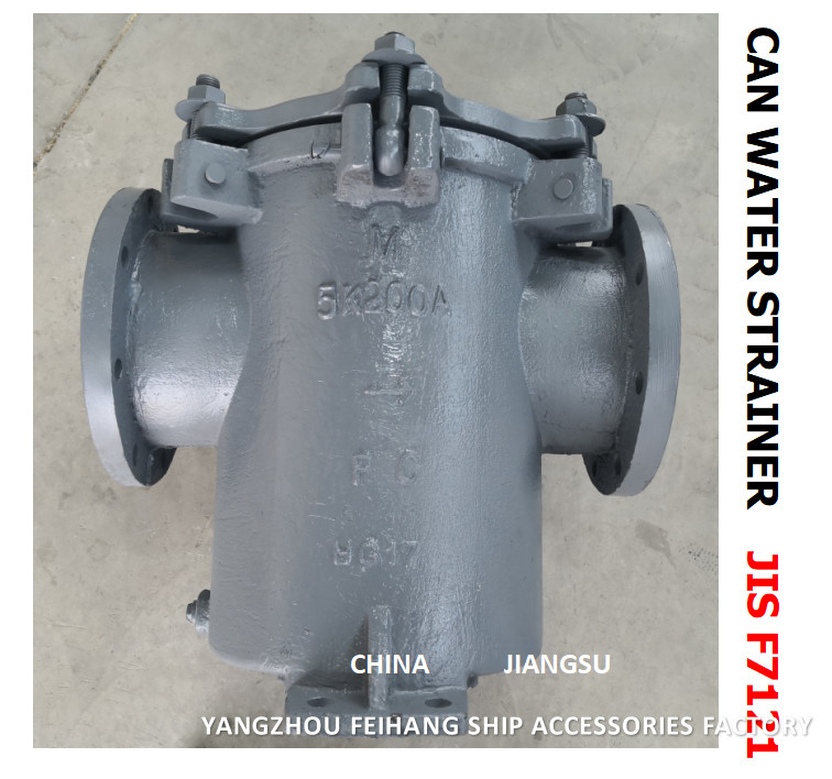 IMPA 872010 JIS 5K-200A CAN WATER STRAINERS-MARINE CAN WATER FILTERS BODY - CAST IRON FILTER CARTRIDGE - STAINLESS STEEL