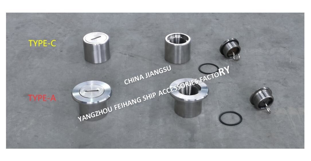 Sounding Tubes-Sounding Pipe Head With Stainless Steel Body And Stainless Steel Plug with square or rectangular holes